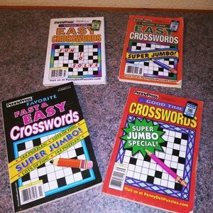 4 Brand New Crossword Books